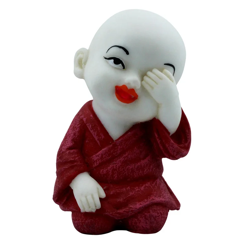Buddha Idols Handcrafted Ployresin Lord Buddha Sitting And Putting Hand On Eye Statue Showpiece Home Decor/Office Decor/Spiritual Gift Home Decor Showpiece and Gifts by HomeDecorKart and Karigaari India