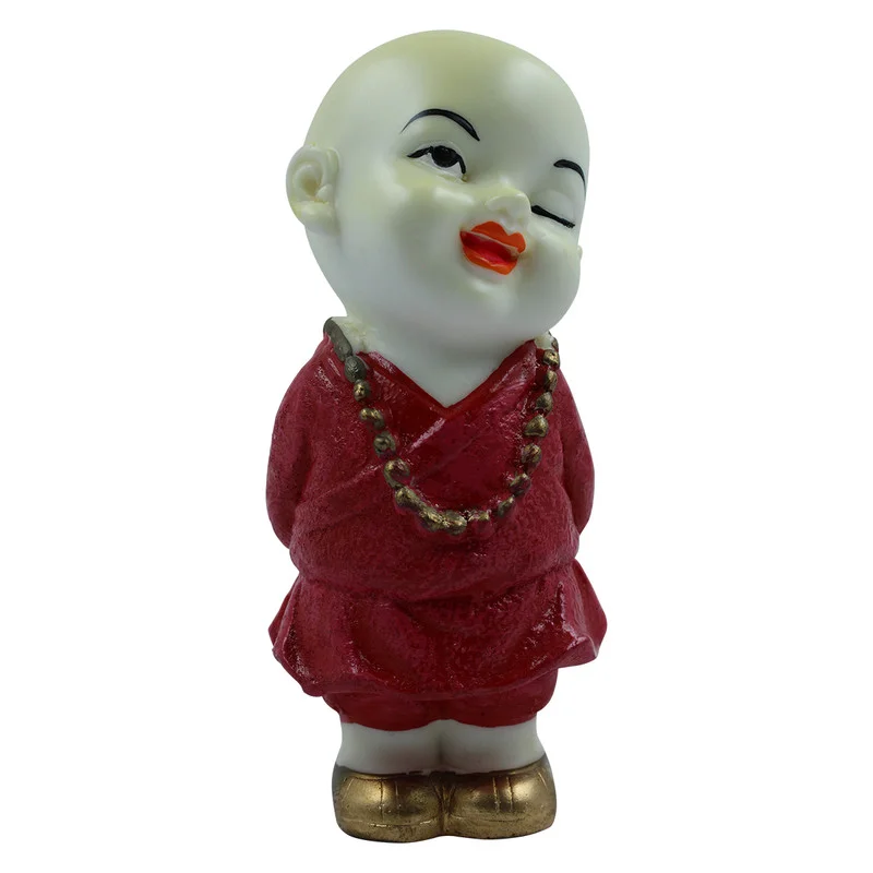 Buddha Idols Handcrafted Ployresin Lord Buddha Standing Statue Showpiece Home Decor/Office Decor/Spiritual Gift, White And Red Home Decor Showpiece and Gifts by HomeDecorKart and Karigaari India