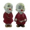 Handcrafted Ployresin Lord Buddha Two Standing White And Red Statues Showpiece Home Decor/Office Decor/Spiritual Gift - Image 2