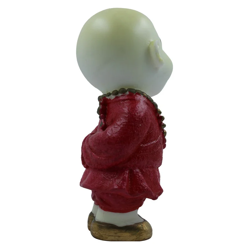 Buddha Idols Handcrafted Ployresin Lord Buddha Standing Statue Showpiece Home Decor/Office Decor/Spiritual Gift, White And Red Home Decor Showpiece and Gifts by HomeDecorKart and Karigaari India