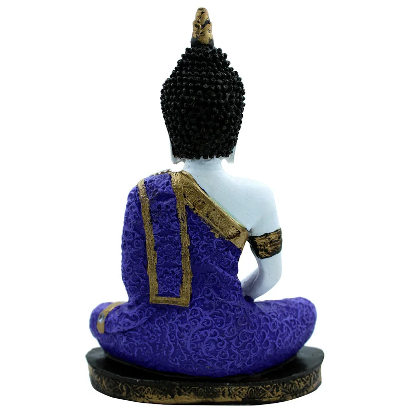 Buddha Idols Handcrafted Ployresin Lord Buddha Meditation Purple Colour Statue Showpiece Home Decor/Office Decor/Spiritual Gift Home Decor Showpiece and Gifts by HomeDecorKart and Karigaari India