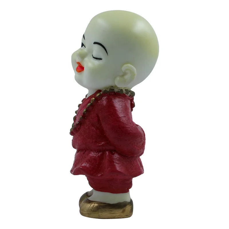 Buddha Idols Handcrafted Ployresin Lord Buddha Standing Statue Showpiece Home Decor/Office Decor/Spiritual Gift, White And Red Home Decor Showpiece and Gifts by HomeDecorKart and Karigaari India
