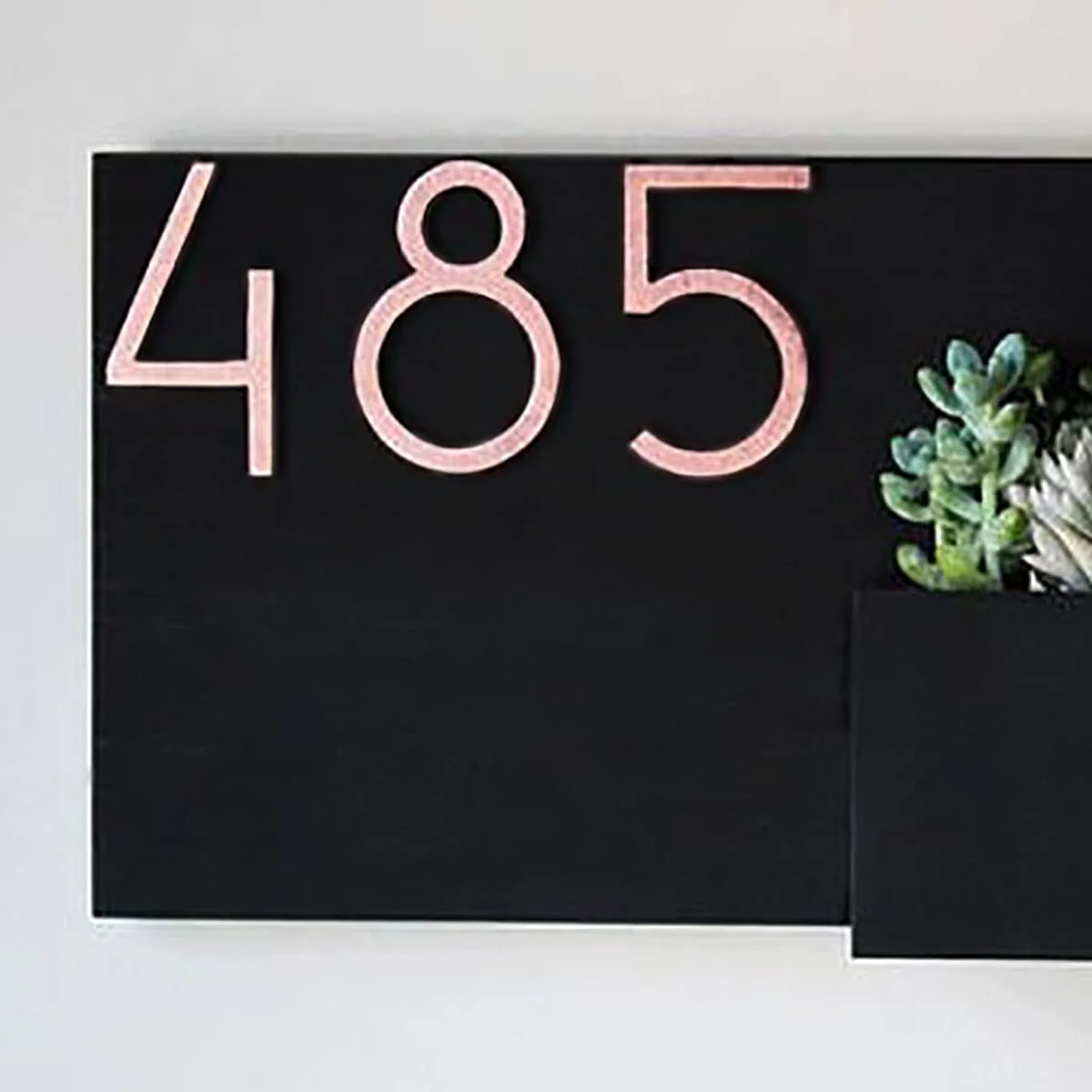 Home Decor Handcrafted Customized Designer Horizontal House Number Plate (Black) Home Decor Showpiece and Gifts by HomeDecorKart and Karigaari India