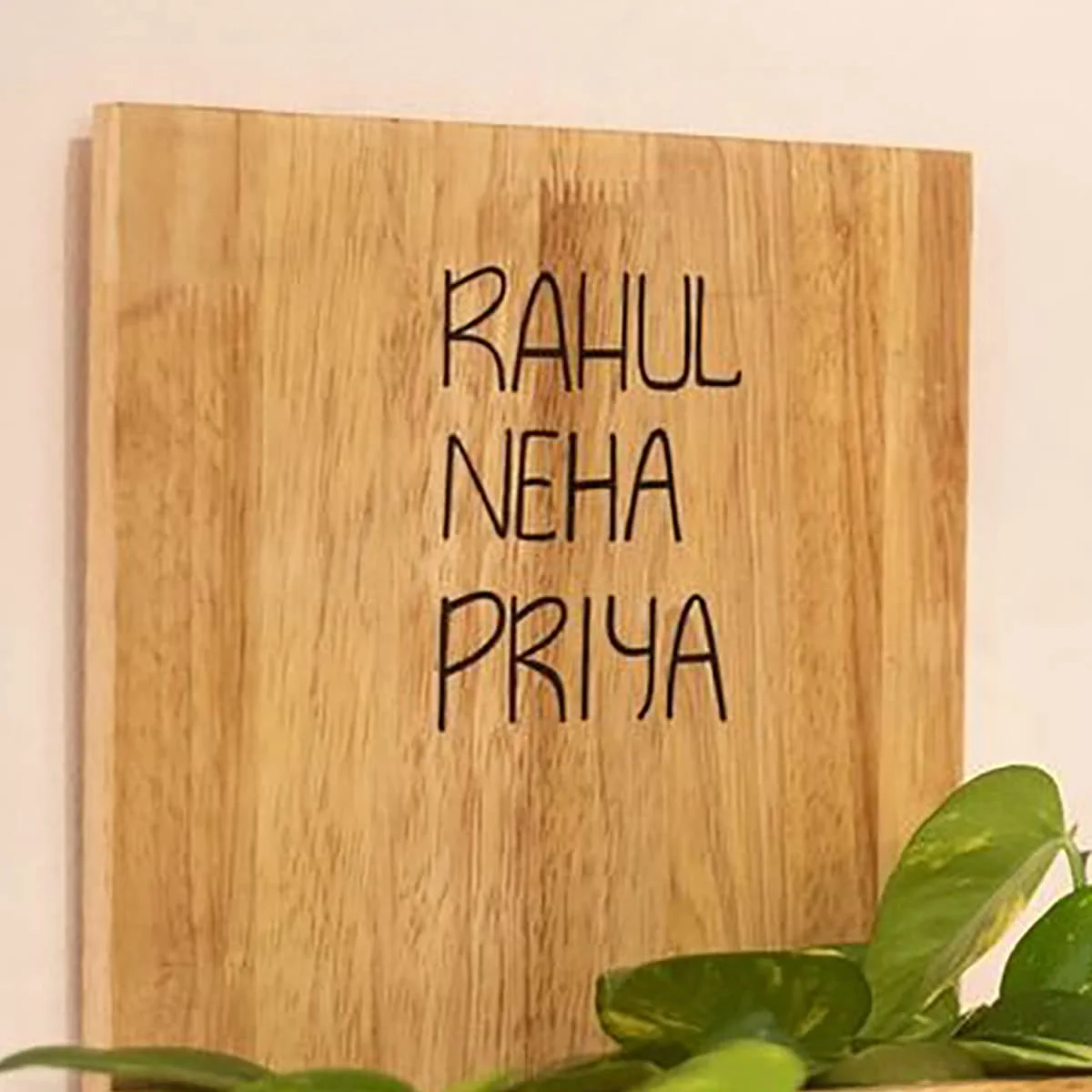 Home Decor Artistic Wooden Pine Finish Planter Number Plate Home Decor Showpiece and Gifts by HomeDecorKart and Karigaari India