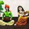 Traditions of Rajasthani : Man Playing Dholak & Lady with Dafli