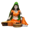 Handcrafted Rajasthani Lady Making Chakki Polyesine Idol Showpiece for Home Decor - Image 2