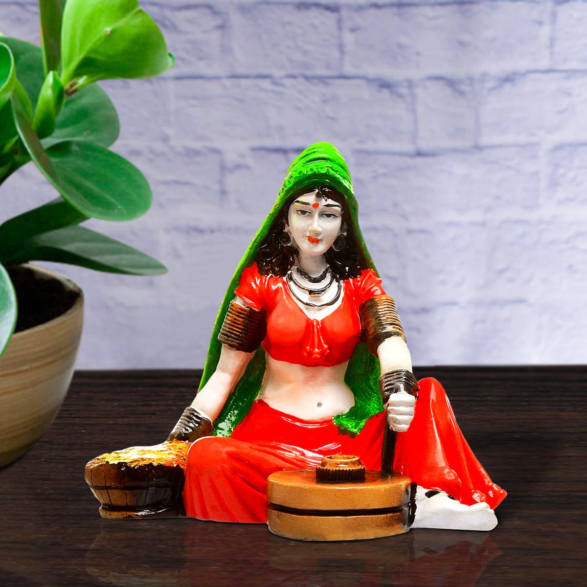 Home Decor Hand Crafted Rajasthani Traditional Showpiece Women Figurine Idol For Home Decoration Home Decor Showpiece and Gifts by HomeDecorKart and Karigaari India