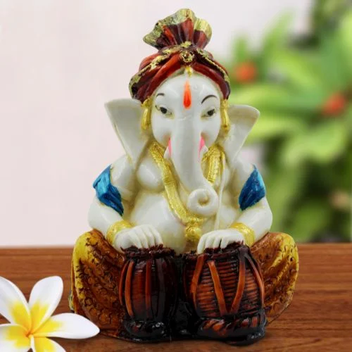 Ganesha Idols Lord Ganesha Playing Tabla Idol for Home Decor Home Decor Showpiece and Gifts by HomeDecorKart and Karigaari India