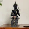 Handcrafted Ployresin Lord Buddha Black Colour Standing Statue Showpiece Home Decor/Office Decor/Spiritual Gift