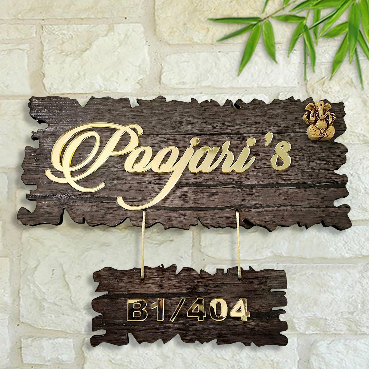 Home Decor Beautiful Wooden Name Plate for House Customized Durable Decor (Acrylic Letters) Home Decor Showpiece and Gifts by HomeDecorKart and Karigaari India