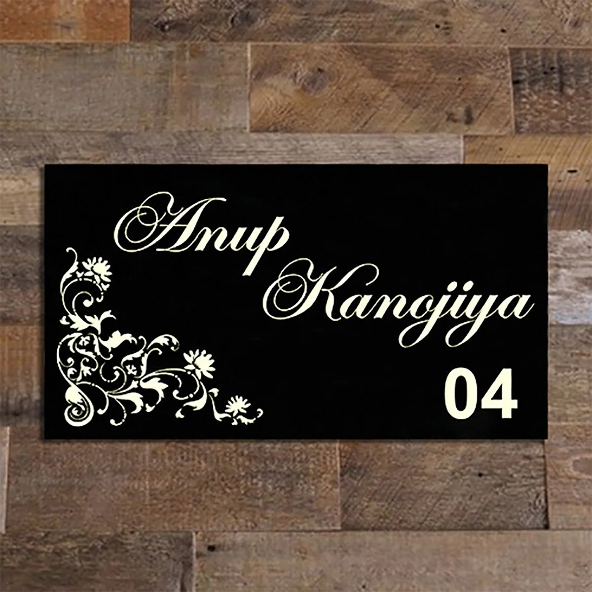 Home Decor Custom Stylish Name Plate for House Beautiful Durable Wooden Home Decor Showpiece and Gifts by HomeDecorKart and Karigaari India