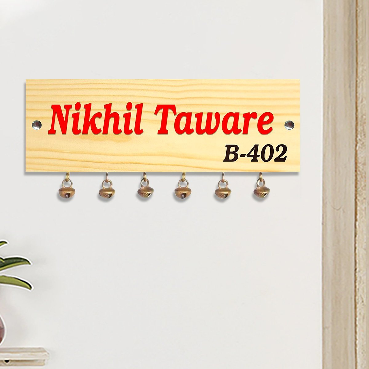 Home Decor Simple Personalized Stylish Wooden Name Plate for Office Durable Home Home Decor Showpiece and Gifts by HomeDecorKart and Karigaari India