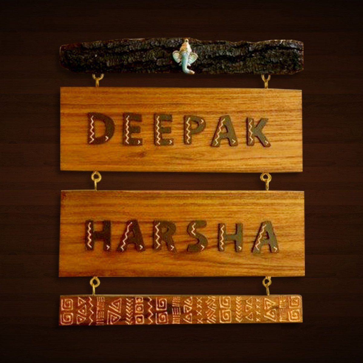 Home Decor Custom Sturdy Wooden Name Plate for House Stylish Home Decor Home Decor Showpiece and Gifts by HomeDecorKart and Karigaari India