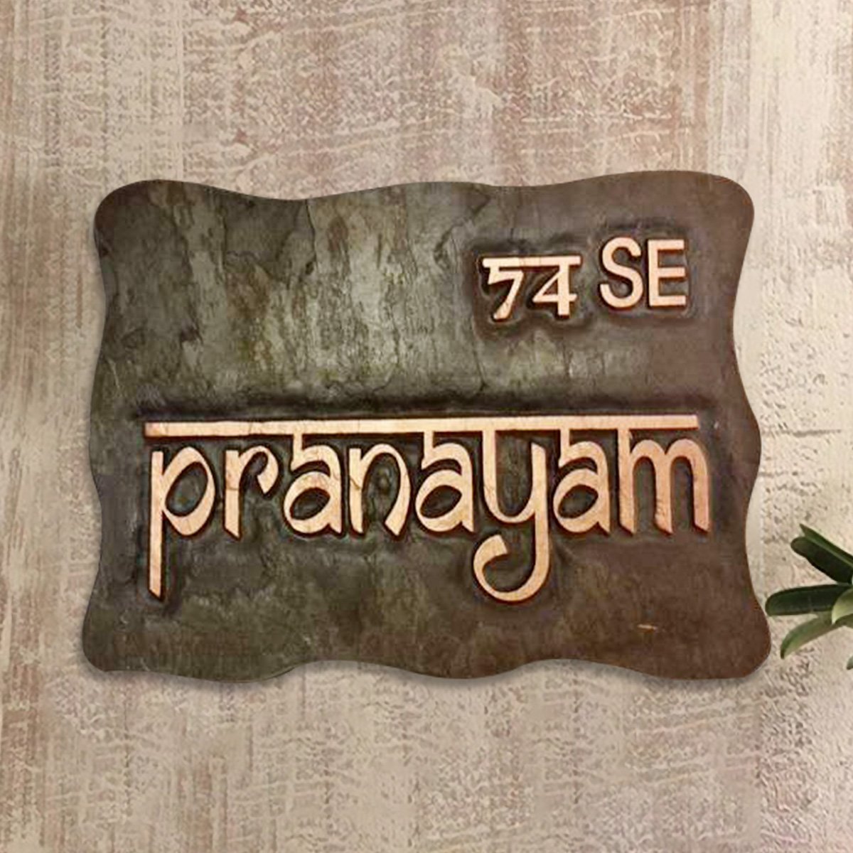 Home Decor Stylish Custom Wooden Name Plate for House Durable Sturdy Decor Home Decor Showpiece and Gifts by HomeDecorKart and Karigaari India