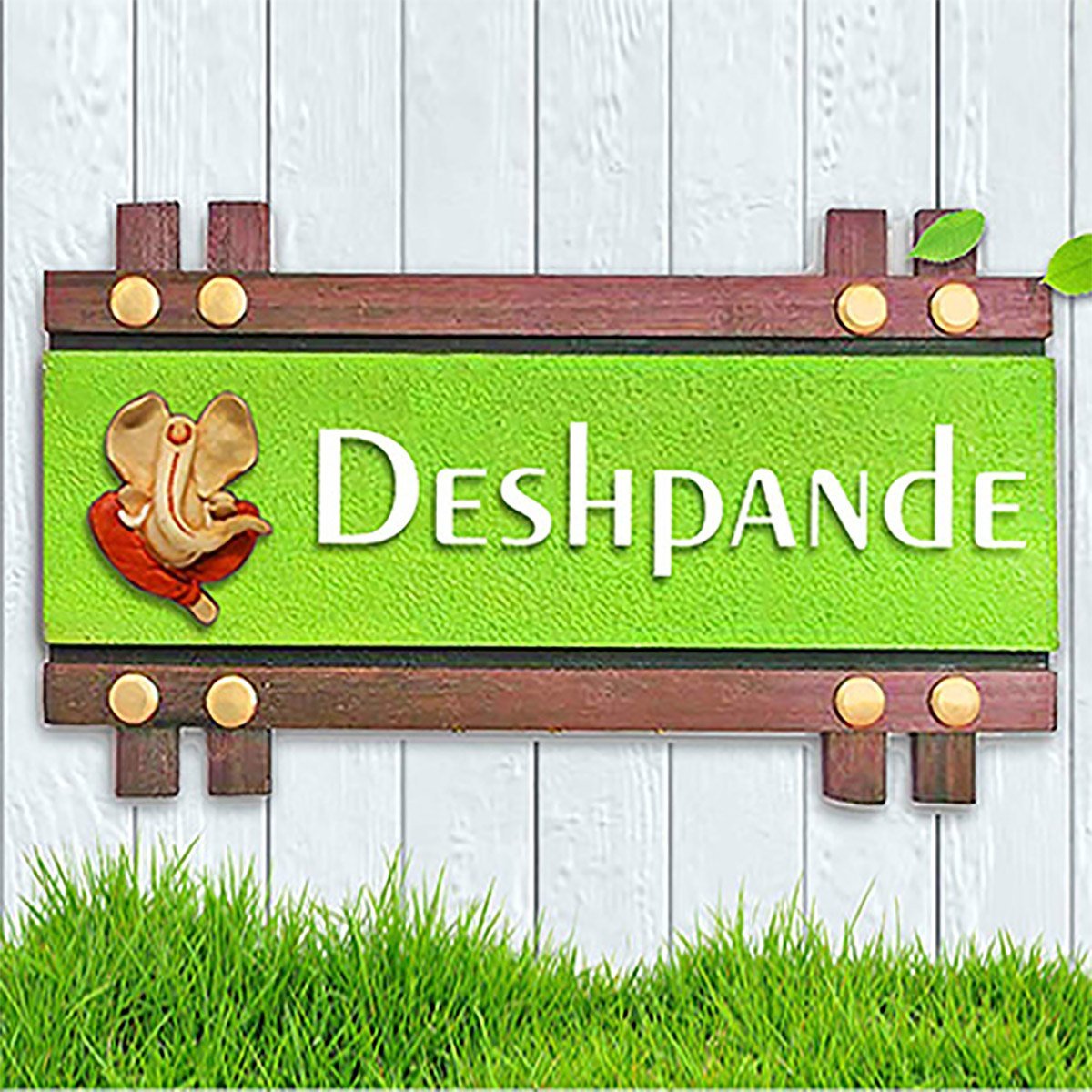 Home Decor Durable Beautiful Wooden Name Plate for House Personalized Stylish Home Decor Showpiece and Gifts by HomeDecorKart and Karigaari India