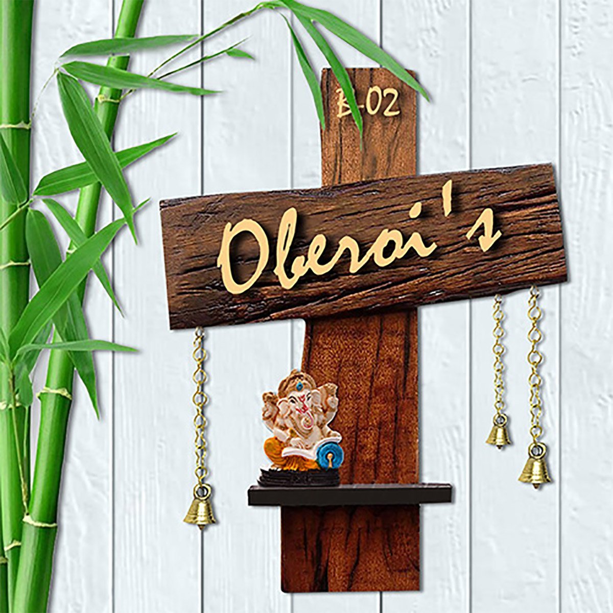 Home Decor Beautiful Custom Wooden Name Plate for House Durable Personalized Home Decor Showpiece and Gifts by HomeDecorKart and Karigaari India