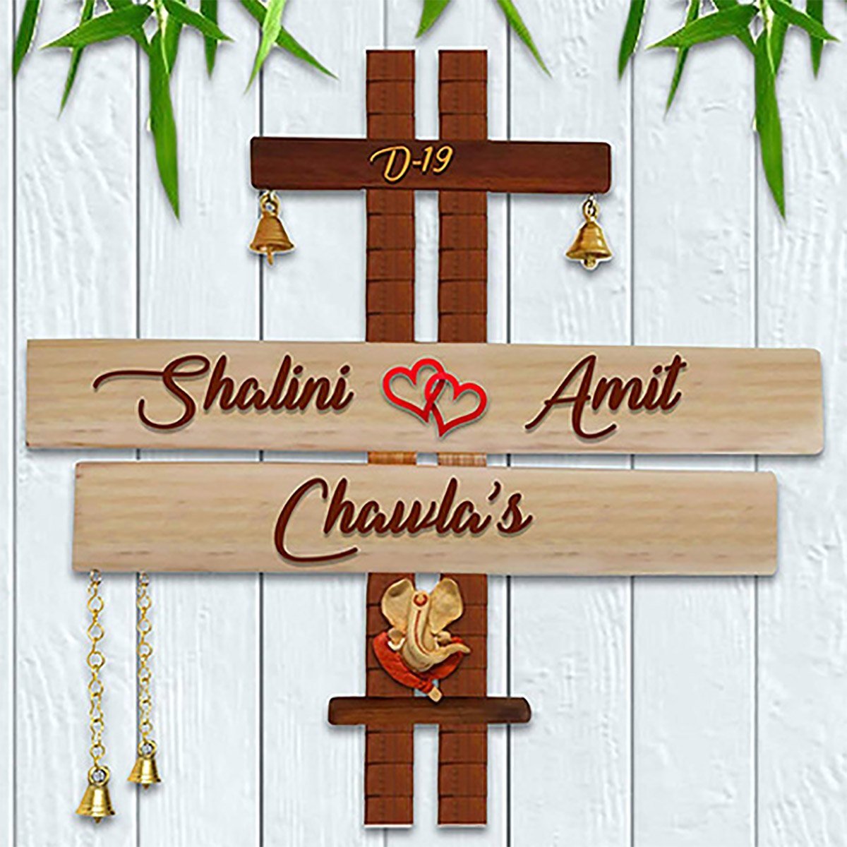 Home Decor Custom Durable Wooden Name Plate for House Beautiful Personalized Home Decor Showpiece and Gifts by HomeDecorKart and Karigaari India