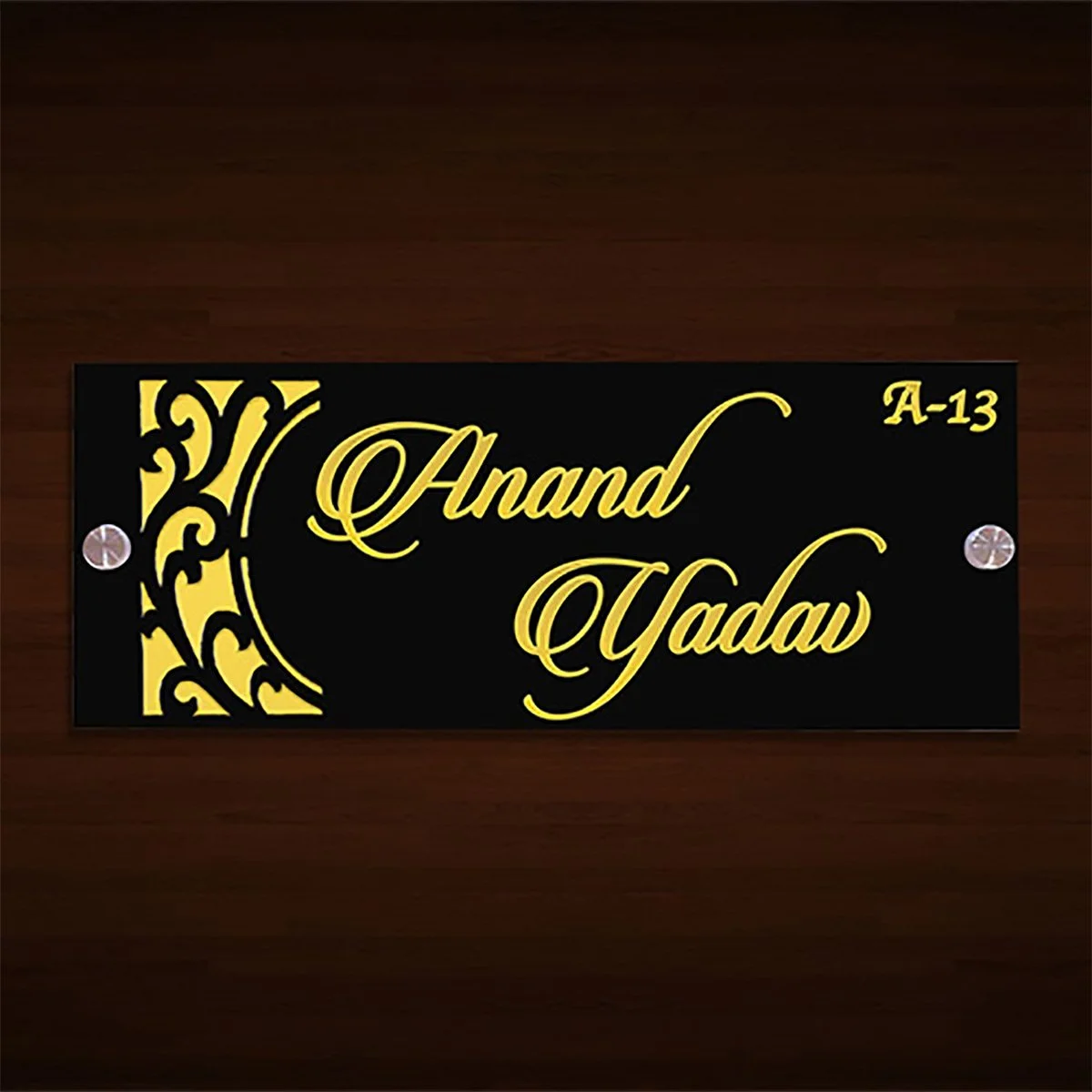Home Decor Durable Stylish Acrylic Name Plate for Office Home Personalized Beautiful Home Decor Showpiece and Gifts by HomeDecorKart and Karigaari India