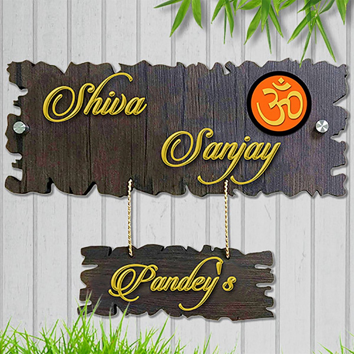 Home Decor Custom Stylish Wooden Name Plate for House Durable Beautiful Decor Home Decor Showpiece and Gifts by HomeDecorKart and Karigaari India