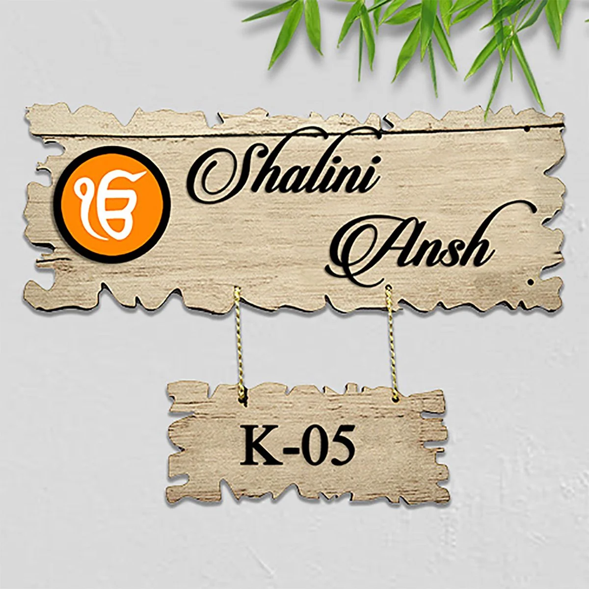 Home Decor Personalized Beautiful Wooden Name Plate for House Durable Stylish Decor Home Decor Showpiece and Gifts by HomeDecorKart and Karigaari India
