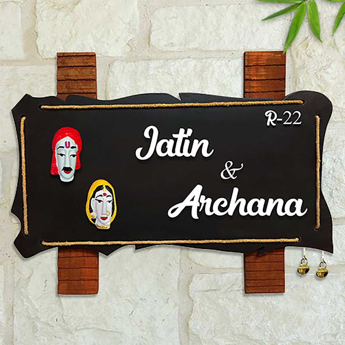 Home Decor Durable Personalized Wooden Name Plate for House Beautiful Custom Home Decor Showpiece and Gifts by HomeDecorKart and Karigaari India