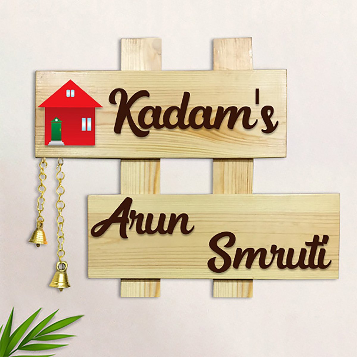 Home Decor Beautiful Durable Wooden Name Plate for House Sturdy Stylish Decor Home Decor Showpiece and Gifts by HomeDecorKart and Karigaari India