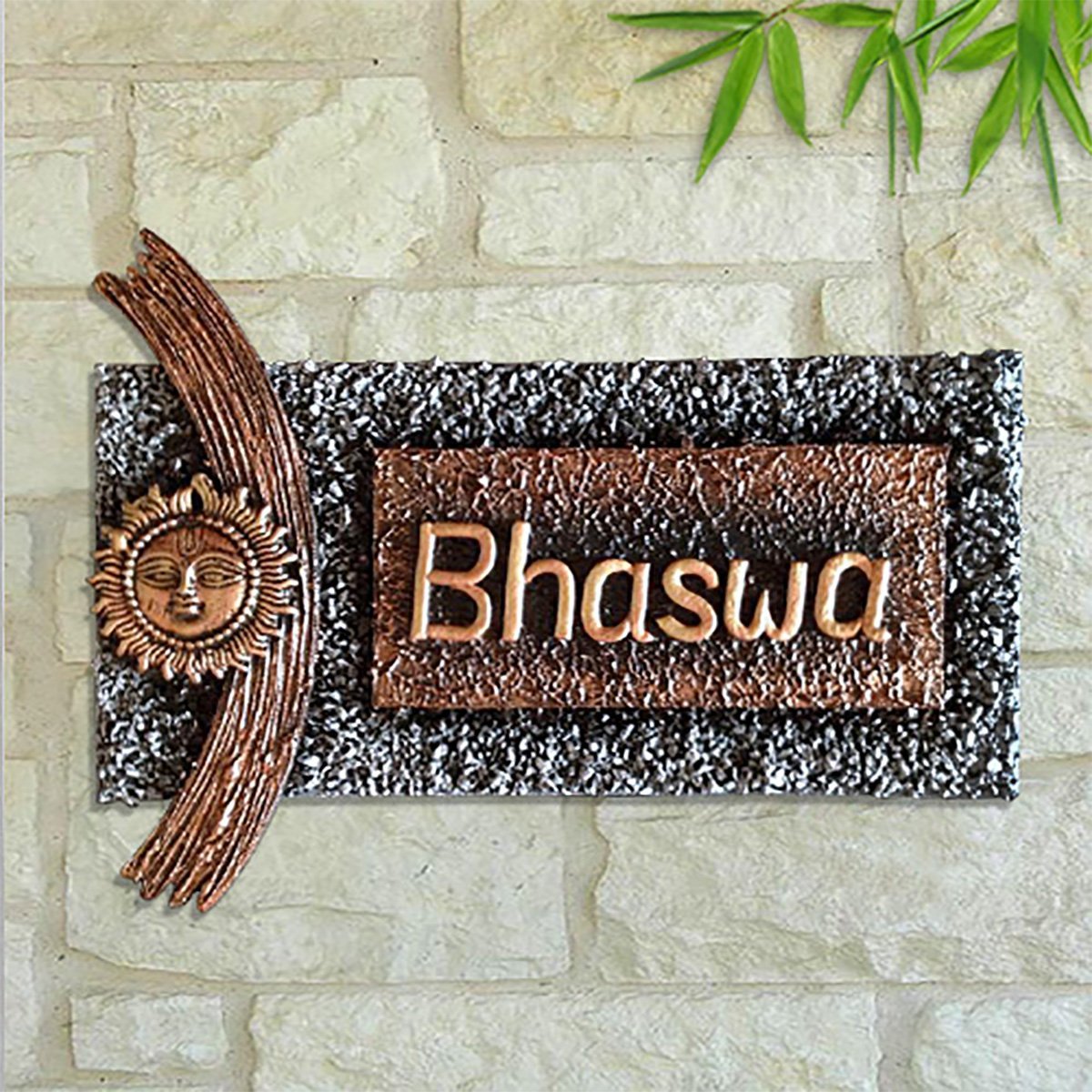 Home Decor Custom Stylish Wooden Name Plate for House Personalized Beautiful Home Decor Showpiece and Gifts by HomeDecorKart and Karigaari India