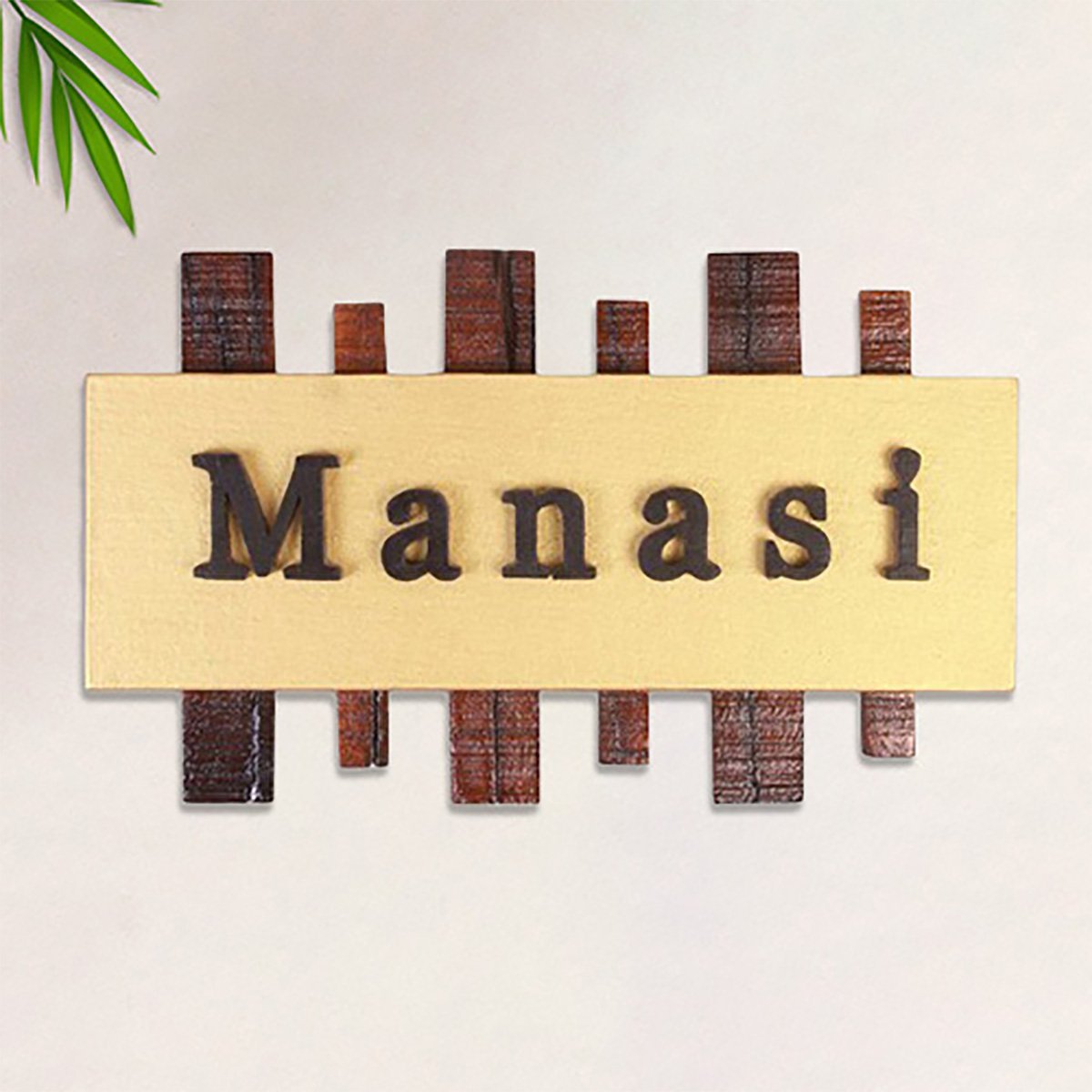 Home Decor Durable Beautiful Wooden Name Plate for Office Home Sturdy Personalized Home Decor Showpiece and Gifts by HomeDecorKart and Karigaari India