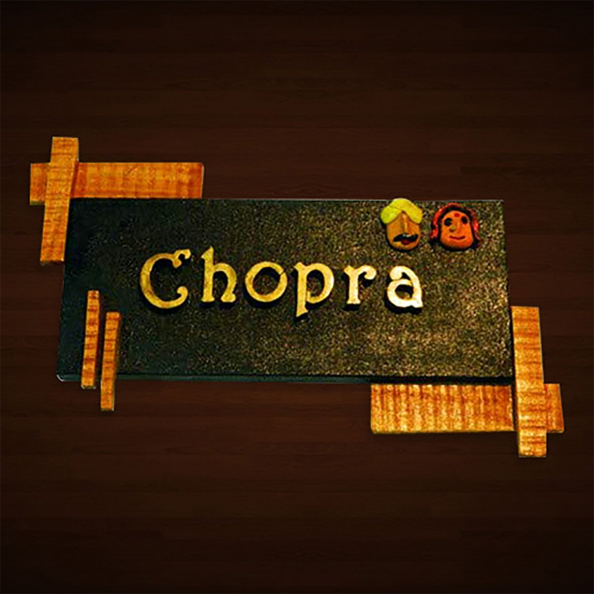 Home Decor Durable Beautiful Wooden Name Plate for House Sturdy Personalized Home Decor Showpiece and Gifts by HomeDecorKart and Karigaari India