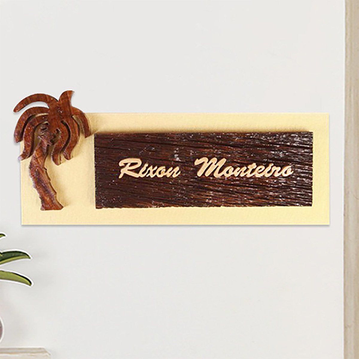 Home Decor Stylish Custom Wooden Name Plate for Office Home Durable Beautiful Decor Home Decor Showpiece and Gifts by HomeDecorKart and Karigaari India