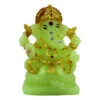 Lord Ganesha Sitting Idol Crystal Green Color Best for Home Decor - Image 2