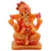 Unique Design Lord Ganesha Sitting Idol Orange And Pink Color Best for Home Decor - Image 2