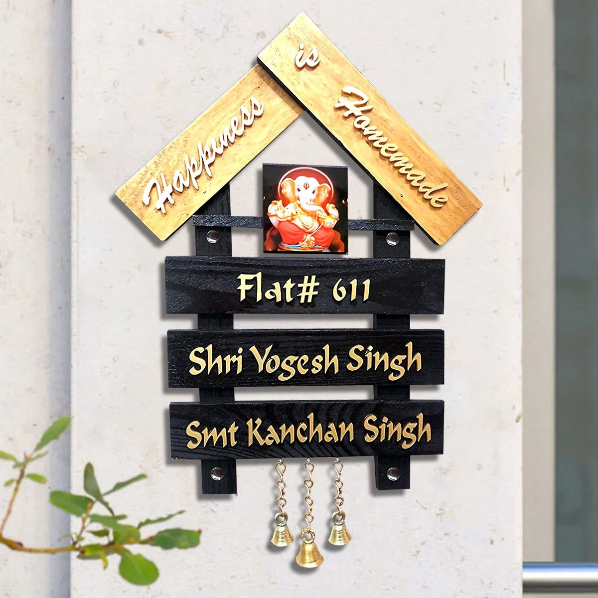 Home Decor Stylish Wooden Name Plate for Office Beautiful Custom Durable Home Decor Showpiece and Gifts by HomeDecorKart and Karigaari India