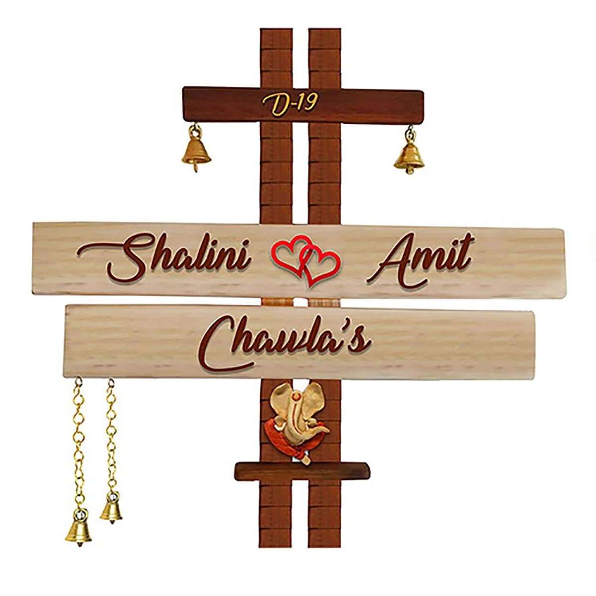 Home Decor Custom Durable Wooden Name Plate for House Beautiful Personalized Home Decor Showpiece and Gifts by HomeDecorKart and Karigaari India
