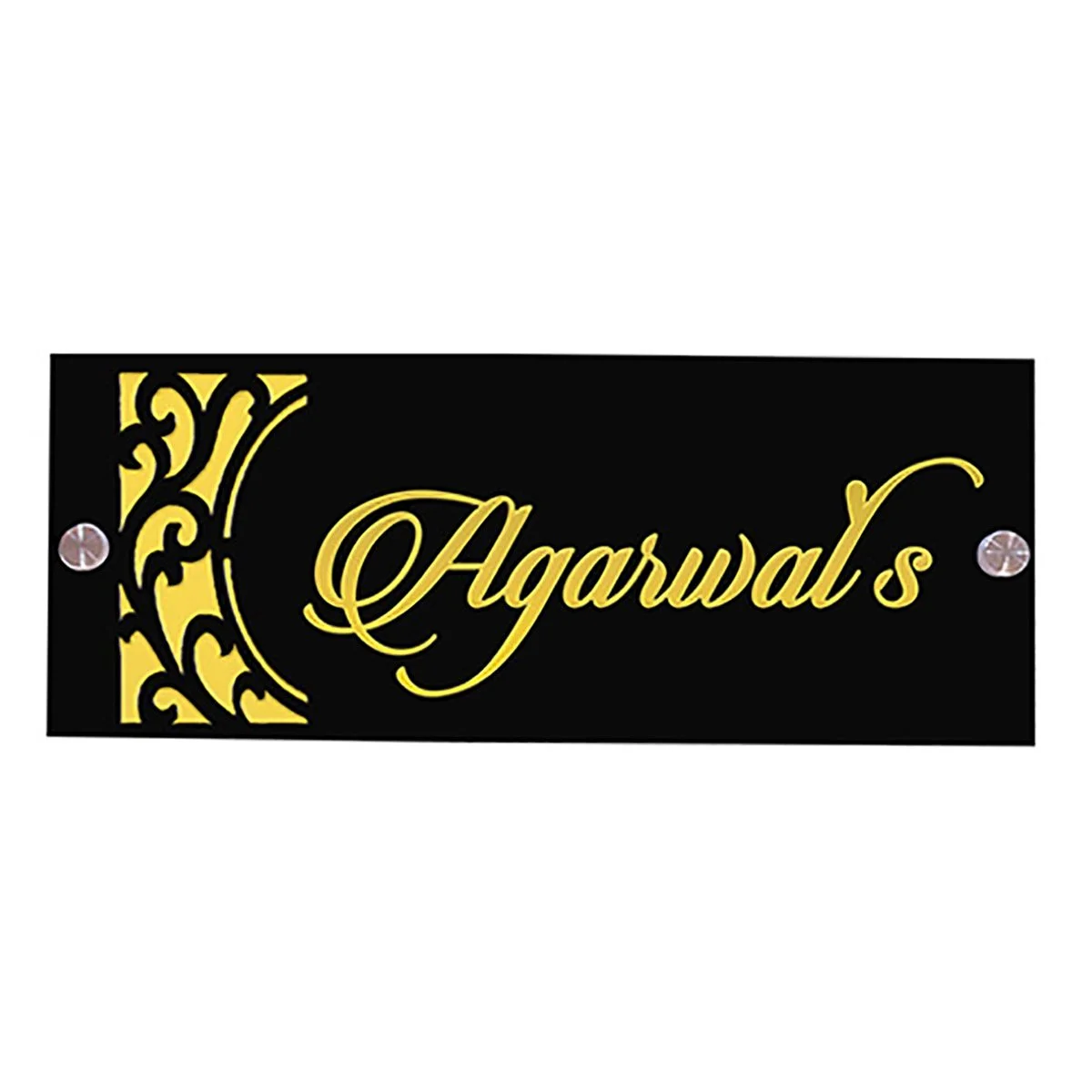Home Decor Durable Personalized Acrylic Name Plate for House Beautiful Sturdy Decor Home Decor Showpiece and Gifts by HomeDecorKart and Karigaari India