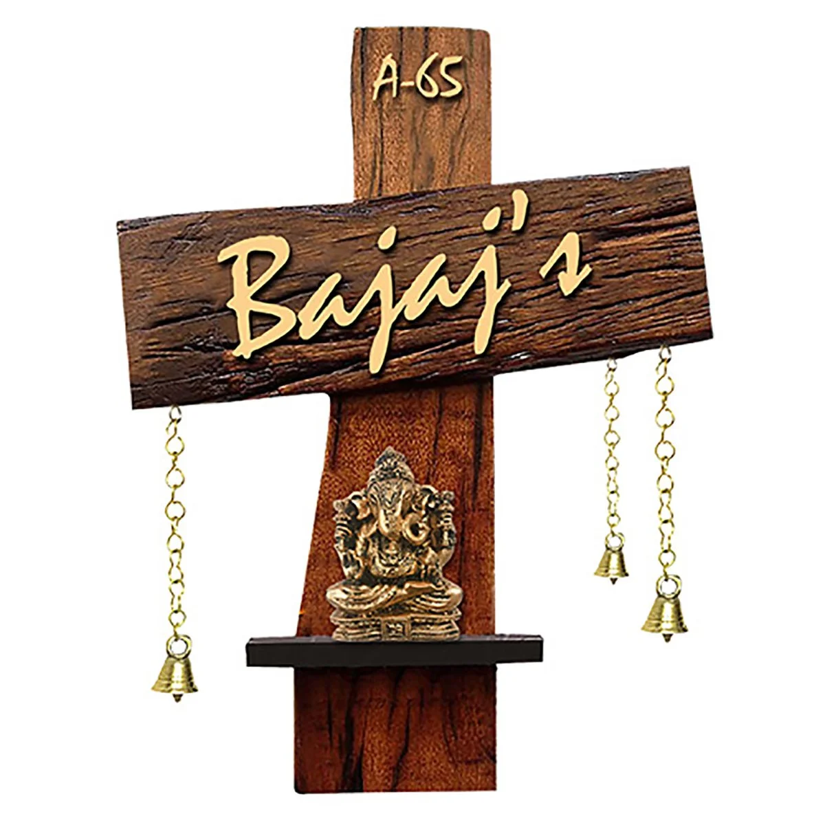Home Decor Personalized Stylish Wooden Name Plate for House Durable Custom Home Decor Showpiece and Gifts by HomeDecorKart and Karigaari India