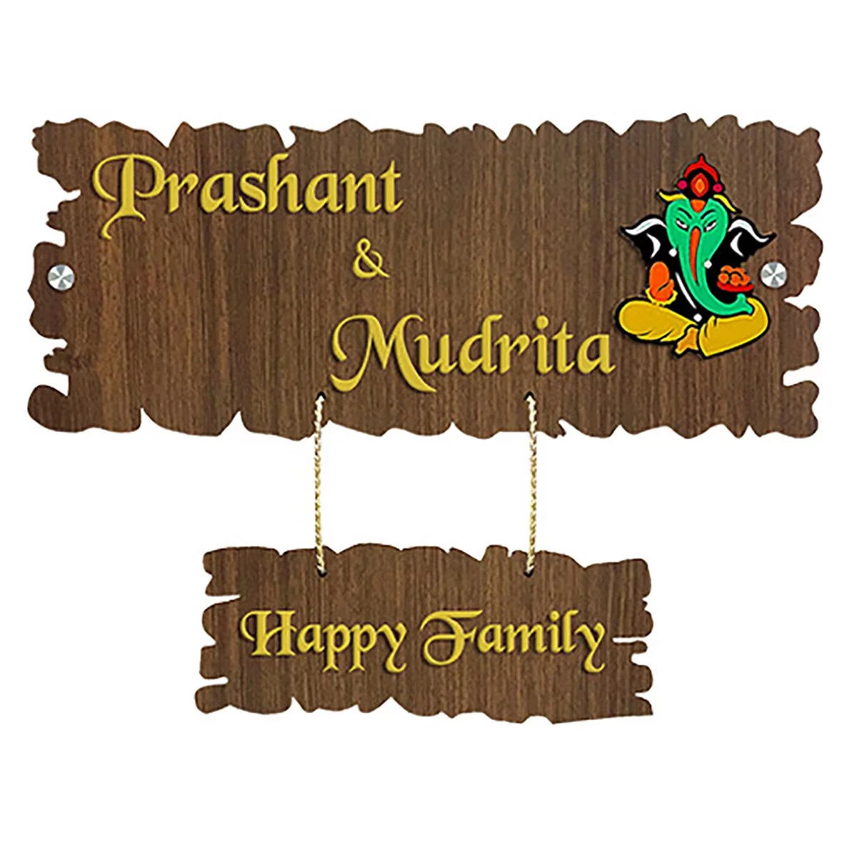 Home Decor Stylish Custom Wooden Name Plate for Office Home Durable Personalized Home Decor Showpiece and Gifts by HomeDecorKart and Karigaari India