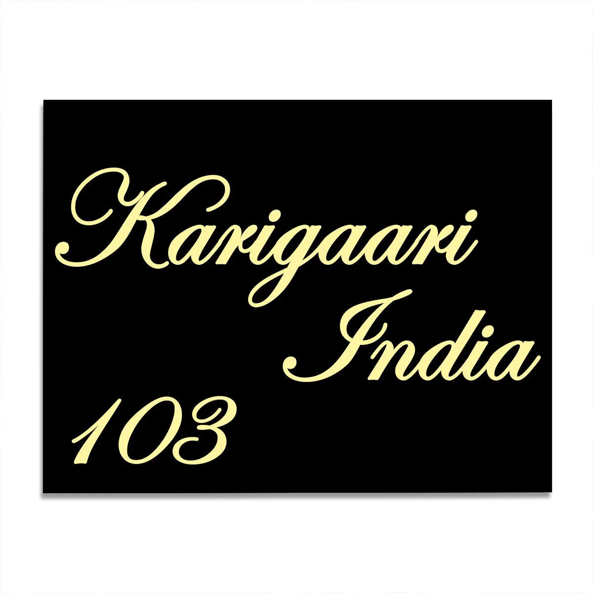 Home Decor Durable Name Plate Made of Wood for Office Outdoor Home Decor (Water Proof) Home Decor Showpiece and Gifts by HomeDecorKart and Karigaari India