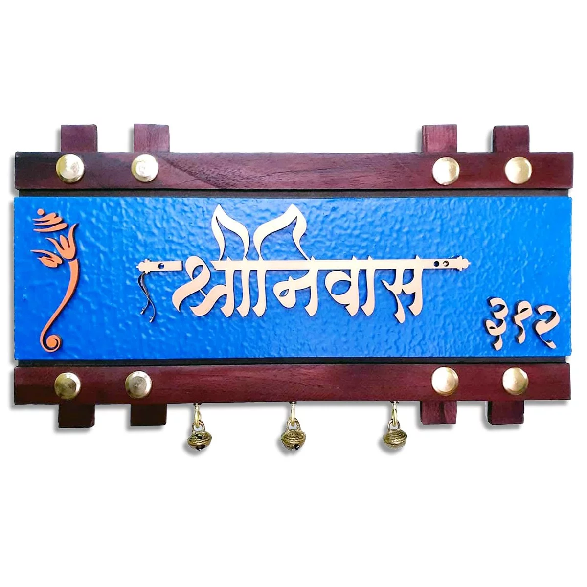 Home Decor Customized Name Plate for House Wooden Stylish Home Entrance Home Decor Showpiece and Gifts by HomeDecorKart and Karigaari India