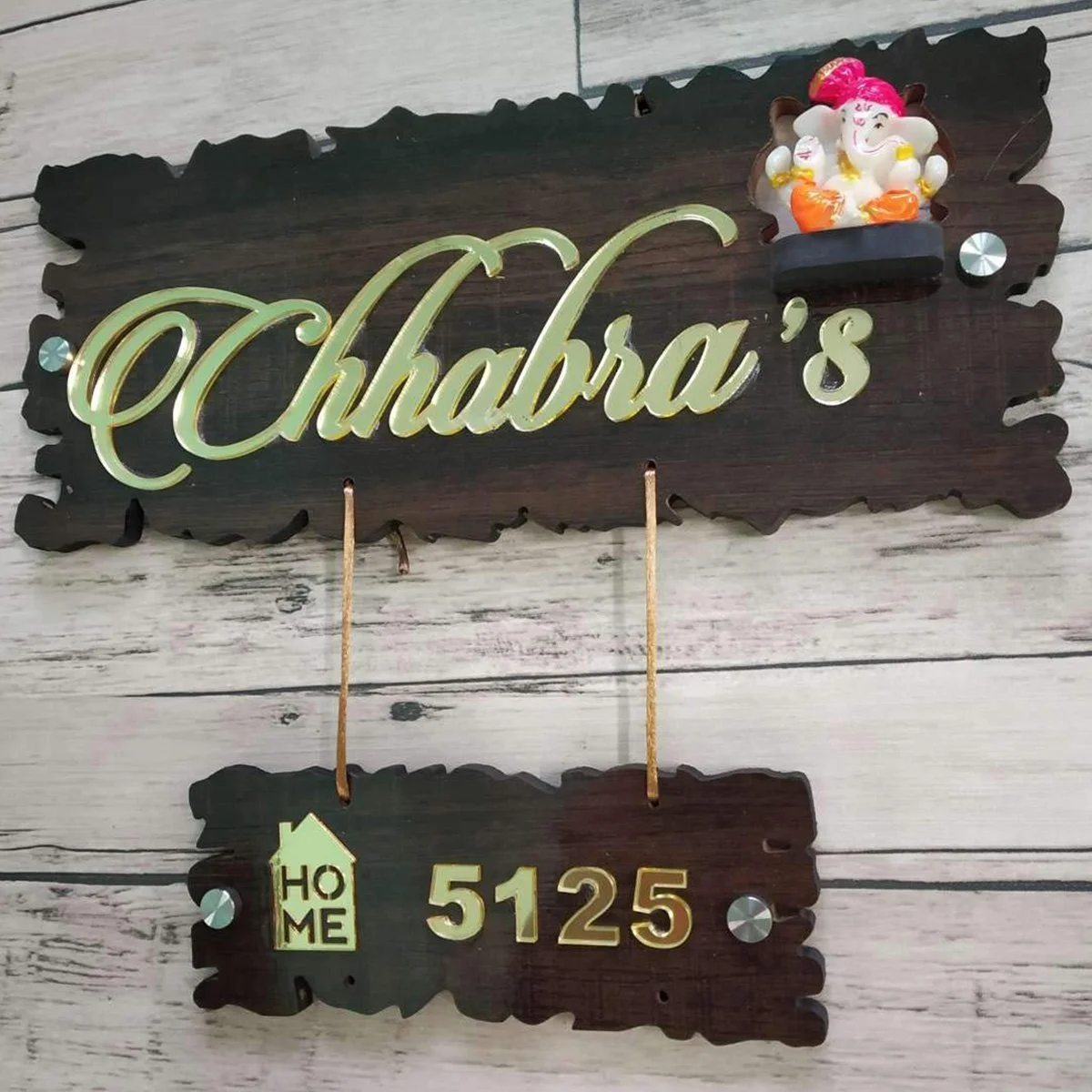 Home Decor Personalized Durable Name Plate for Home Bungalow Outdoor Decor Home Decor Showpiece and Gifts by HomeDecorKart and Karigaari India