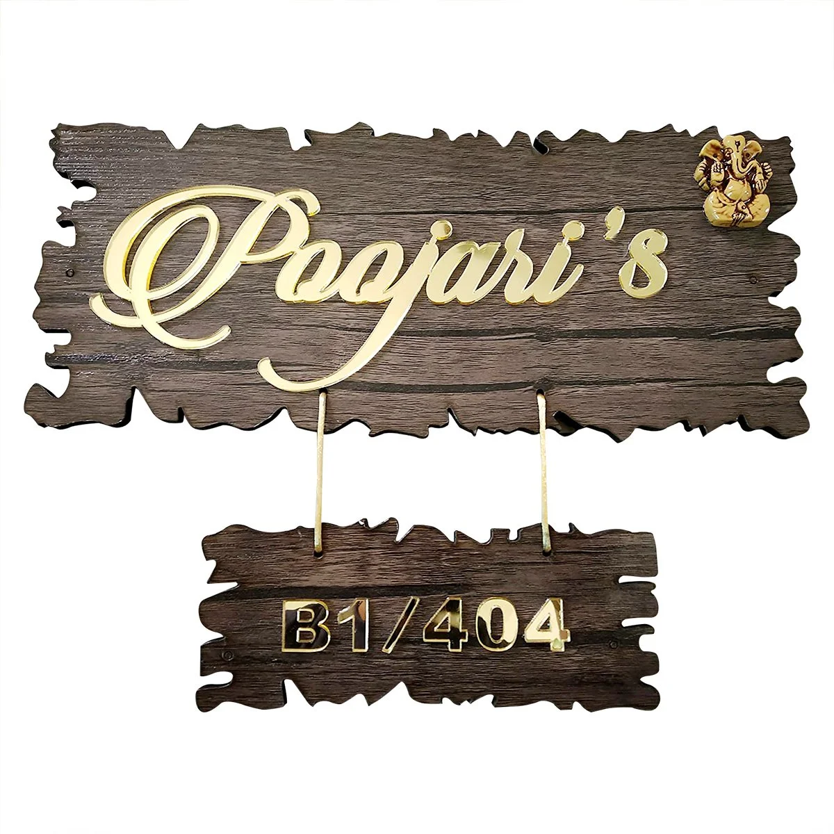 Home Decor Beautiful Wooden Name Plate for House Customized Durable Decor (Acrylic Letters) Home Decor Showpiece and Gifts by HomeDecorKart and Karigaari India