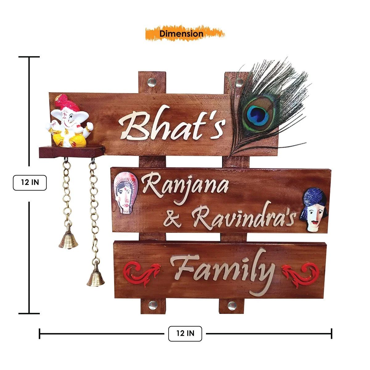 Home Decor Family Style Durable Personalized Name Plate for Office Wooden Stylish Home Home Decor Showpiece and Gifts by HomeDecorKart and Karigaari India