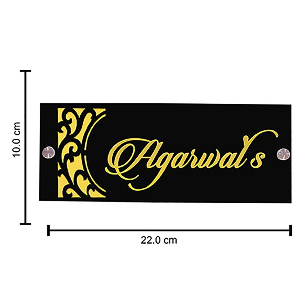 Home Decor Durable Personalized Acrylic Name Plate for House Beautiful Sturdy Decor Home Decor Showpiece and Gifts by HomeDecorKart and Karigaari India