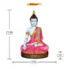 Handcrafted Ployresin Pink And Golden Colour Sitting Lord Buddha Statue Showpiece Home Decor/Office Decor/Spiritual Gift - Image 3