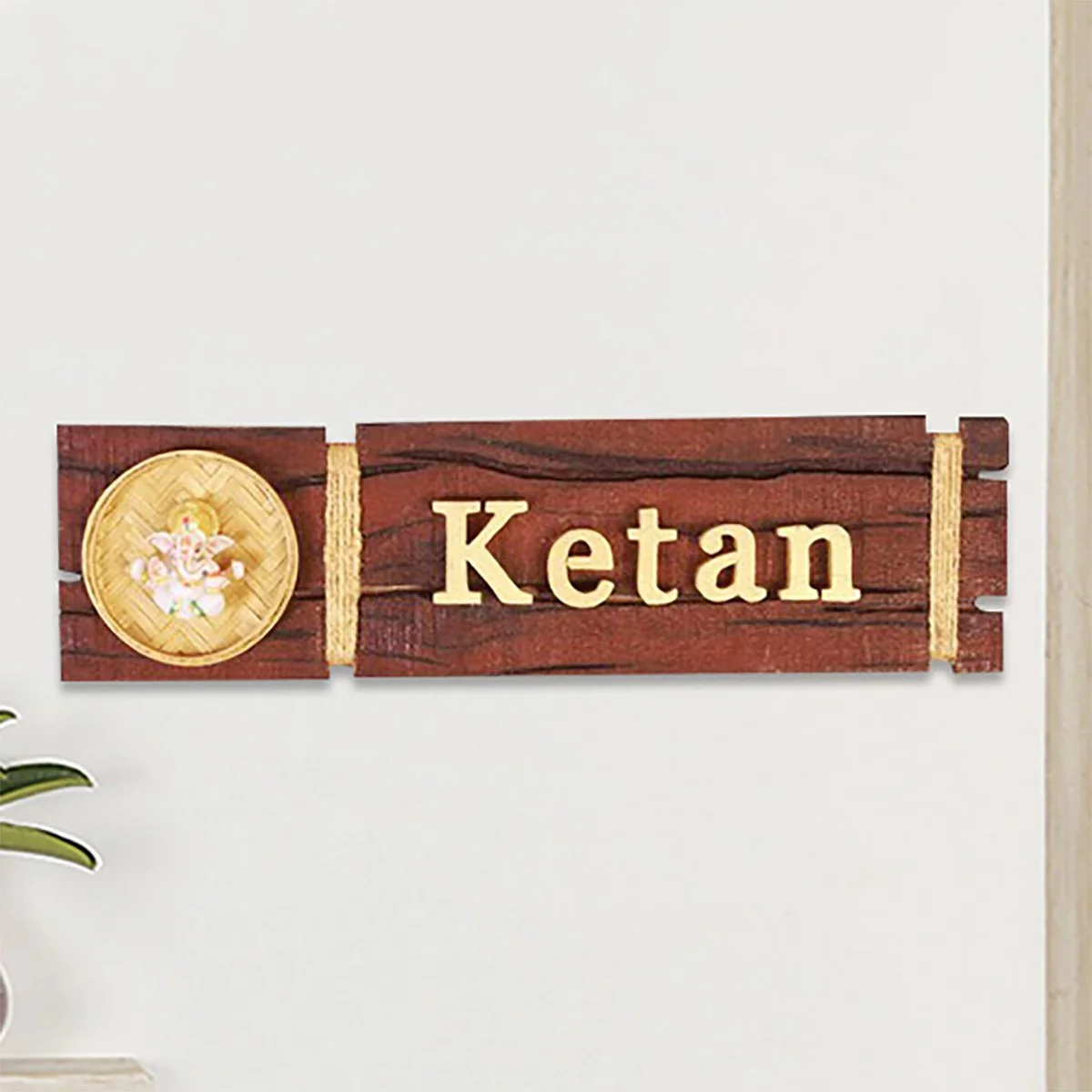 Home Decor Sturdy Custom Wooden Name Plate for House Beautiful Durable Home Decor Showpiece and Gifts by HomeDecorKart and Karigaari India