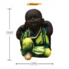 Handcrafted Ployresin Three Multicolour Pieces Standing And SItting  Lord Buddha Statue Showpiece Home Decor/Office Decor/Spiritual Gift - Image 3