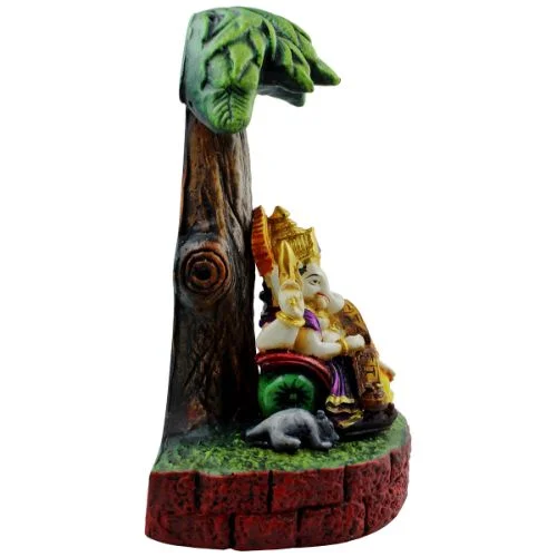 Ganesha Idols Lord Ganesha Sitting Under Tree And Playing Guitar Idol for Home Decor Home Decor Showpiece and Gifts by HomeDecorKart and Karigaari India