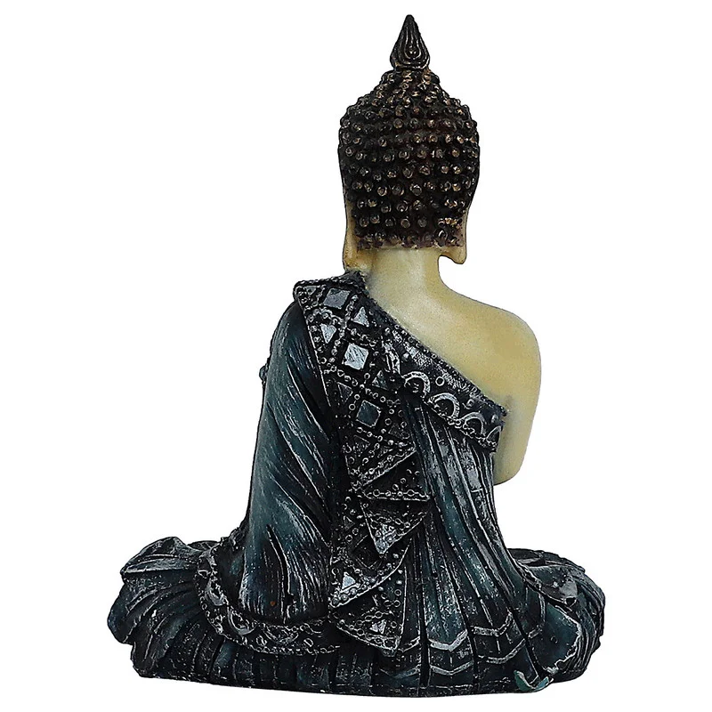 Buddha Idols Handcrafted Ployresin Lord Buddha Sitting And Meditation Multicolour Statue Showpiece Home Decor/Office Decor/Spiritual Gift Home Decor Showpiece and Gifts by HomeDecorKart and Karigaari India