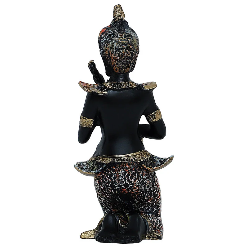 Buddha Idols Handcrafted Ployresin Lord Buddha Black Colour Standing Statue Showpiece Home Decor/Office Decor/Spiritual Gift Home Decor Showpiece and Gifts by HomeDecorKart and Karigaari India