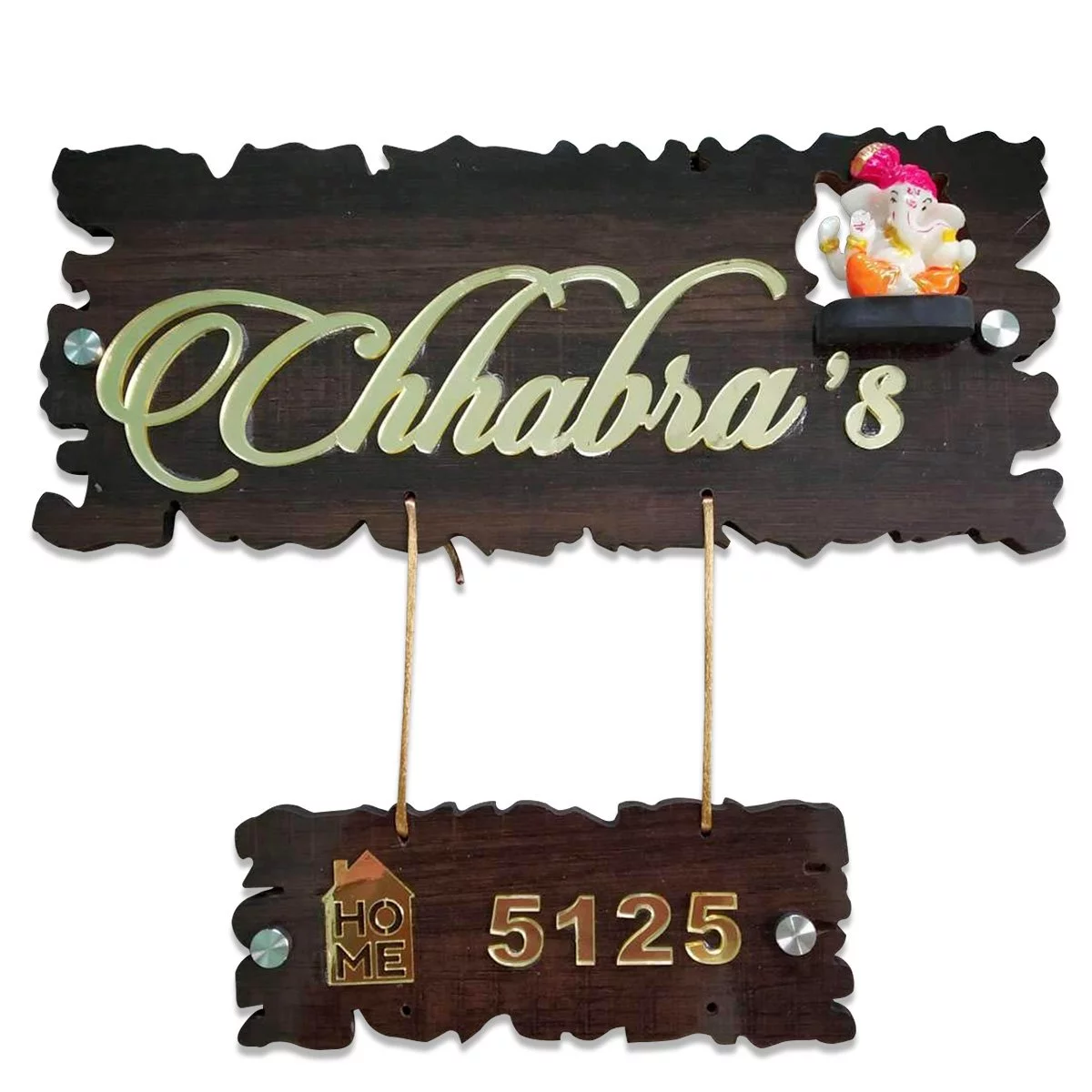 Home Decor Personalized Durable Name Plate for Home Bungalow Outdoor Decor Home Decor Showpiece and Gifts by HomeDecorKart and Karigaari India